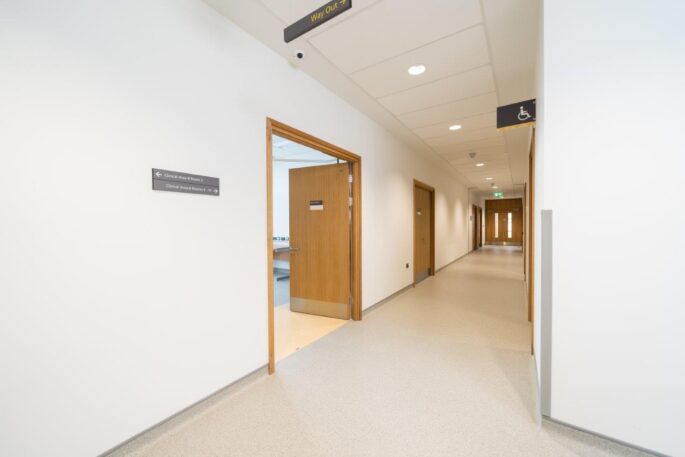 Timber door_Corridor door_patient room door_consultation room_integrated hardware_frame