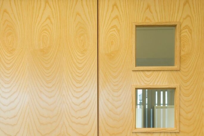 timber glazed office doors with vision panel