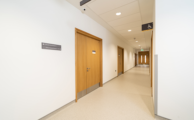 Corridor door_leaf and a half_integrated door frame_healthcare building_consultation room_office