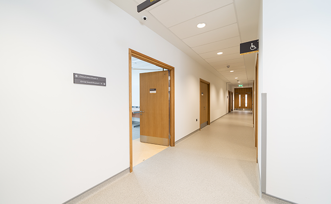 Timber door_Corridor door_patient room door_consultation room_integrated hardware_frame